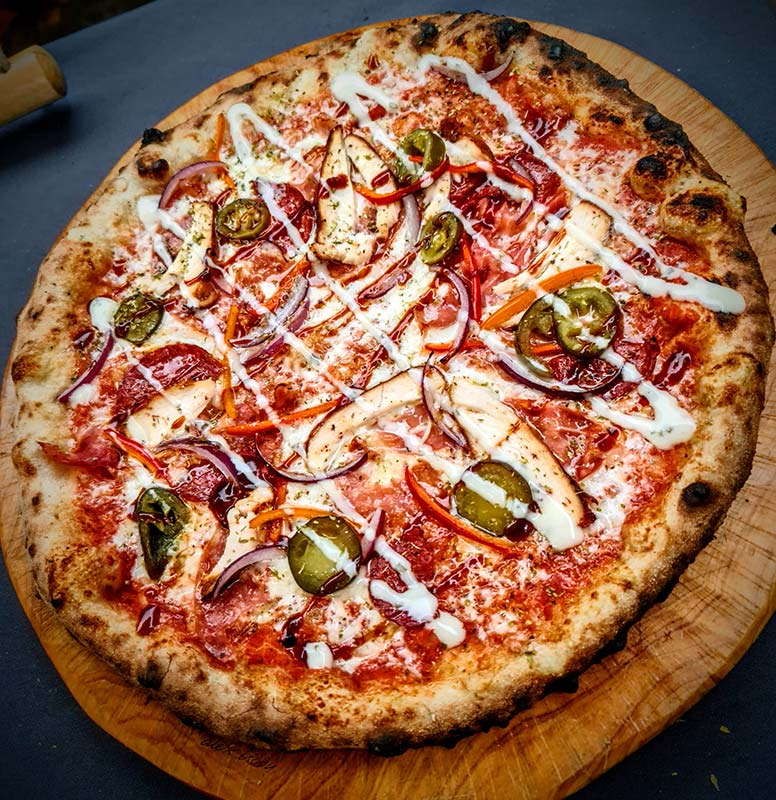 Fresh pizza from Dawghouse Pizza